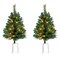 Best Choice Products Set of 2 24.5in Outdoor Pathway Christmas Trees Decor w/ LED Lights